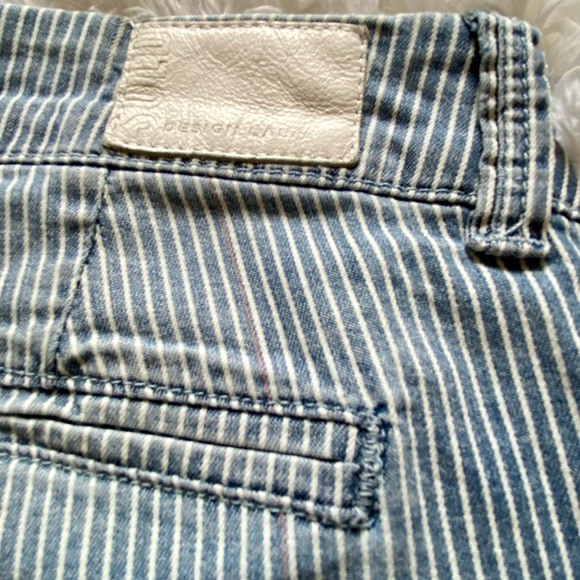 Design Lab company vintage blue and white cotton striped pants, women’s size 26 - Picture 1 of 16